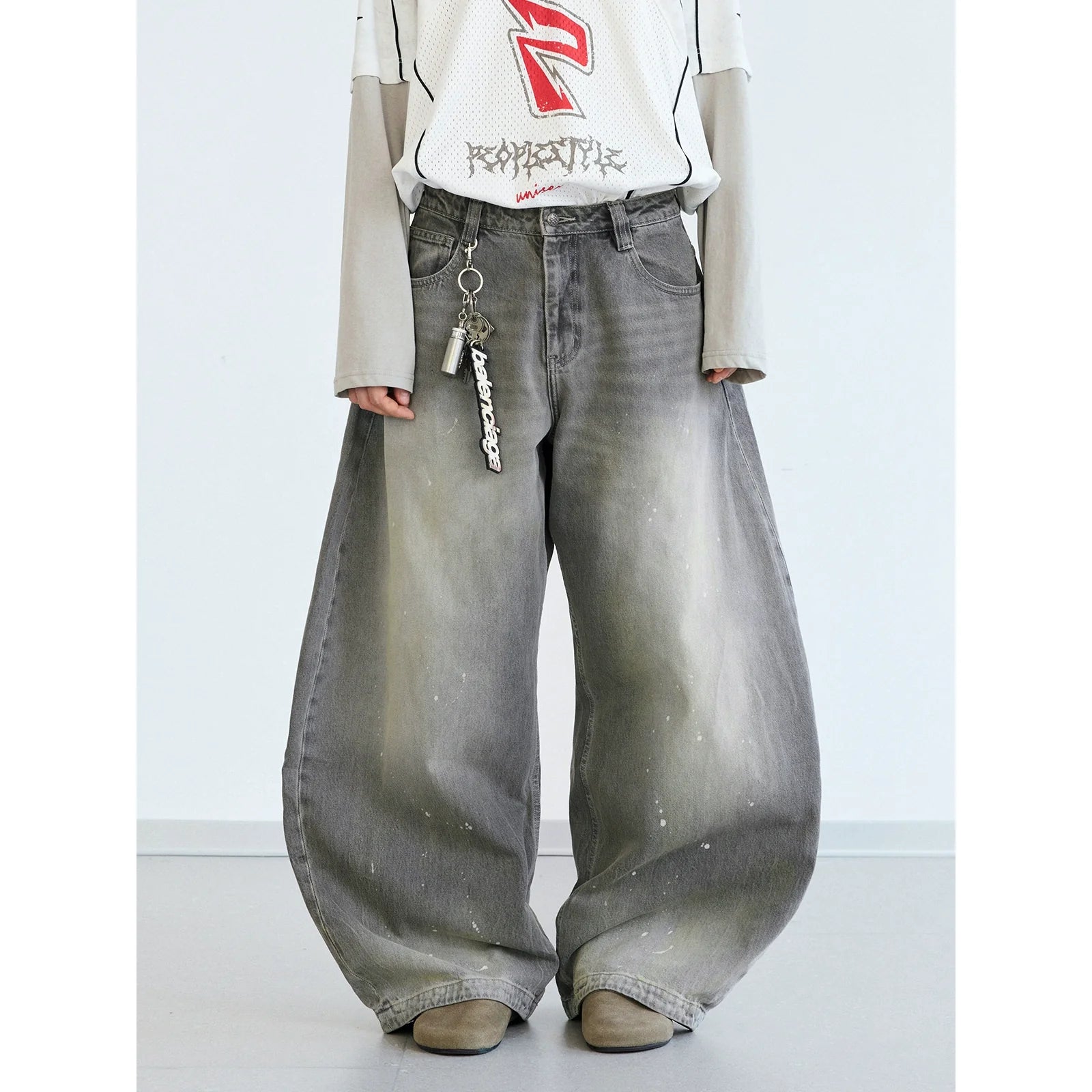 INK SPLASH WIDE-LEG JEANS