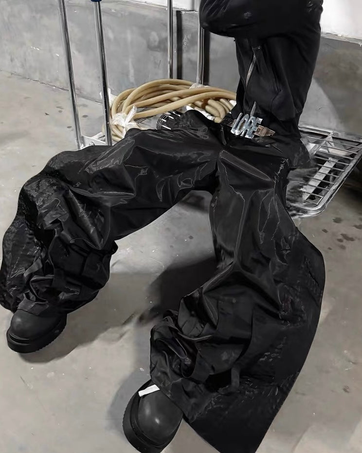 DECONSTRUCTED LIQUID METAL PANTS