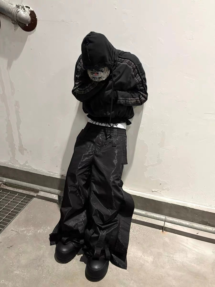 DECONSTRUCTED LIQUID METAL PANTS