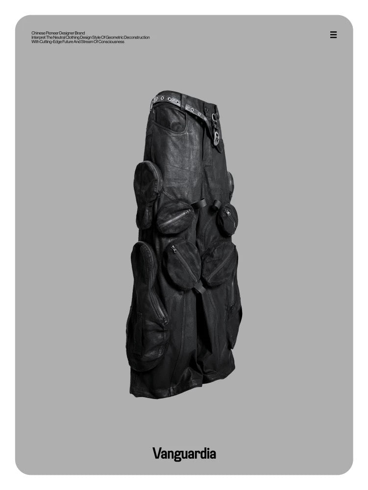 MULTI WAX CARGO PANTS