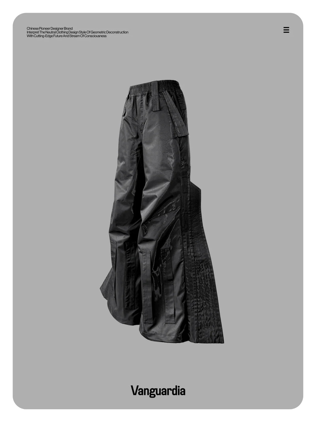 DECONSTRUCTED LIQUID METAL PANTS