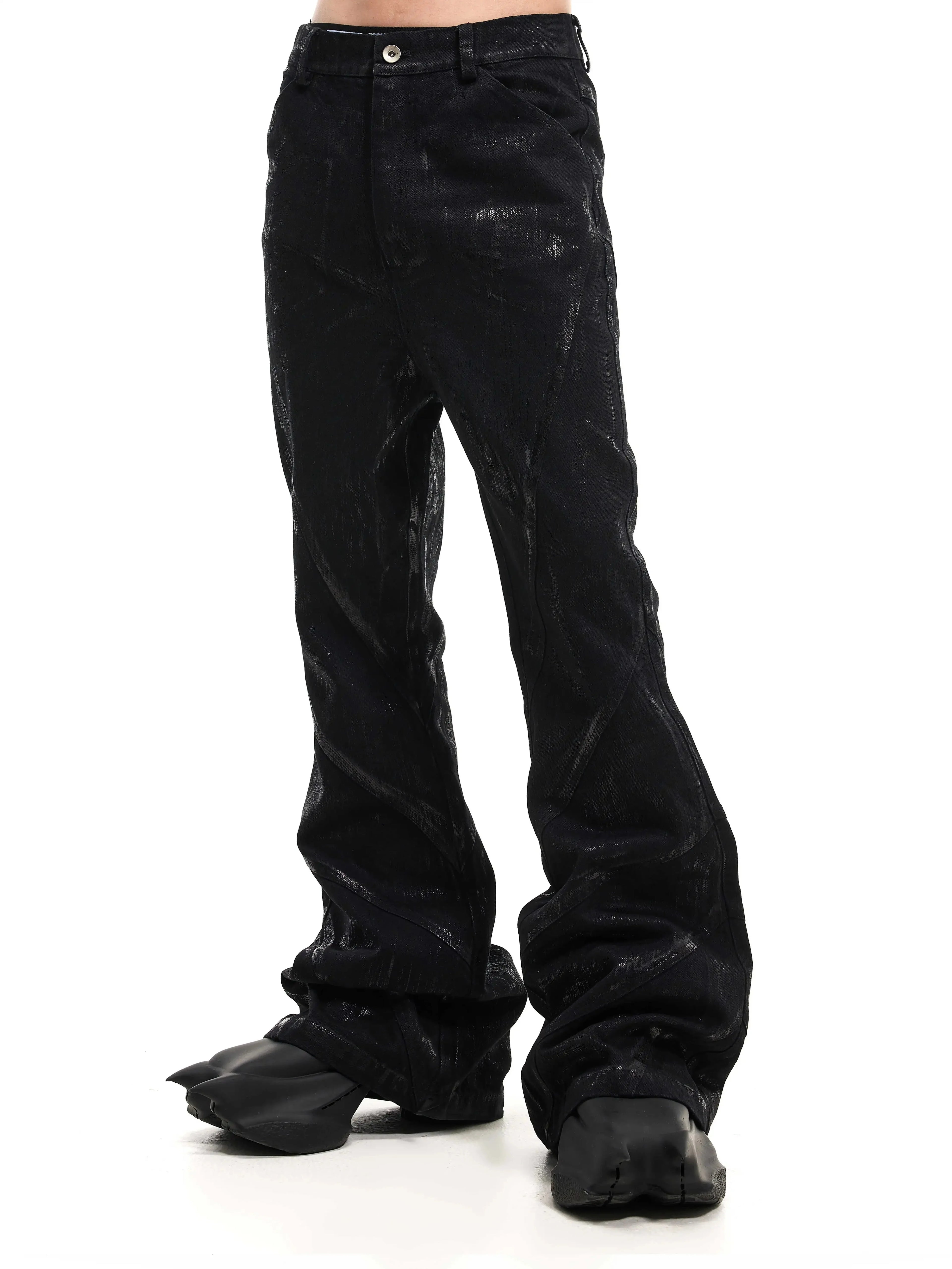 SLIM FLARE DENIM PANTS