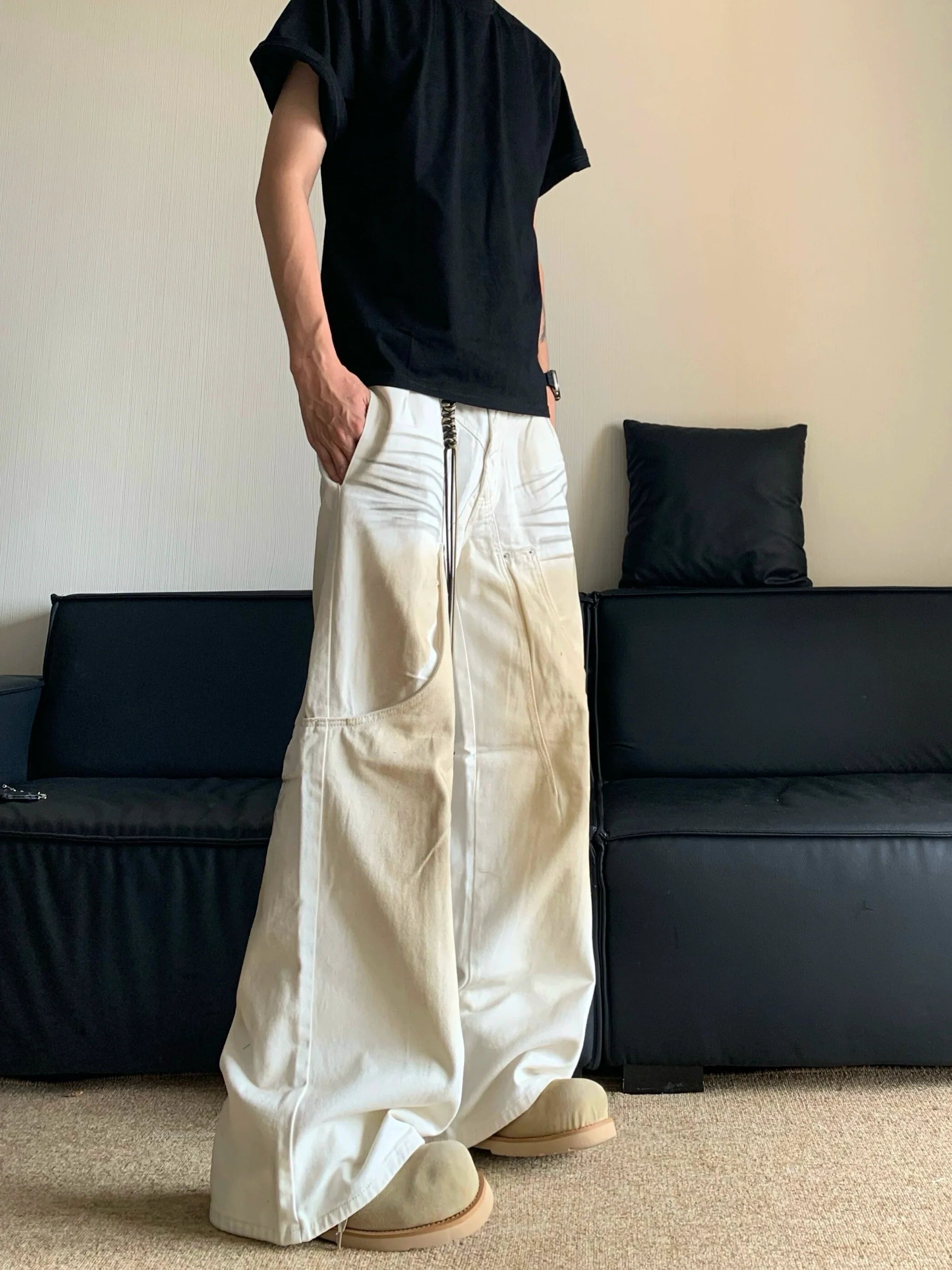 CABBAGE CASUAL WIDE-LEG PANTS