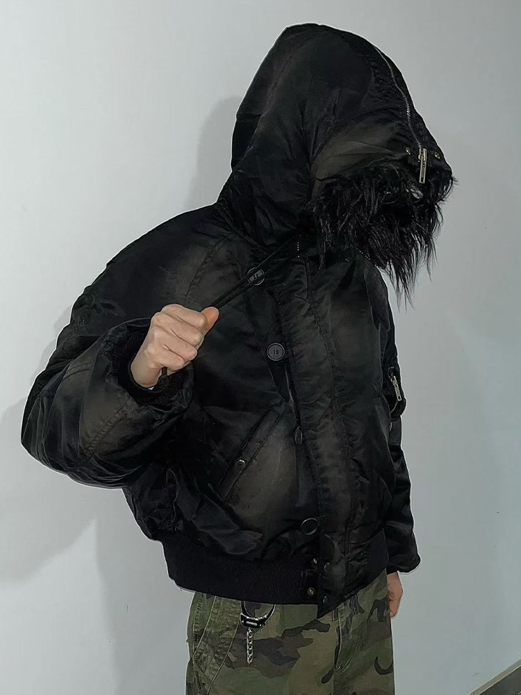 MUD-DYED BOMBER JACKET