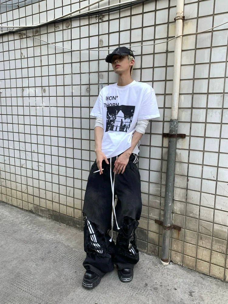 VINTAGE DISTRESSED DENIM PANTS