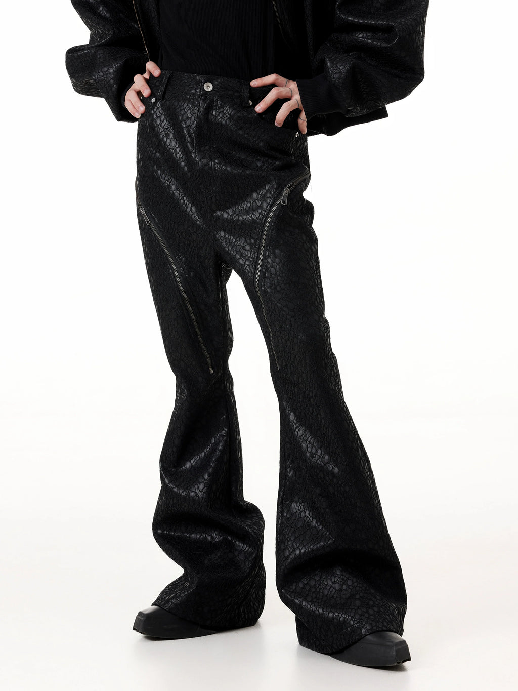 VAMPIRE LACE LEATHER PANTS