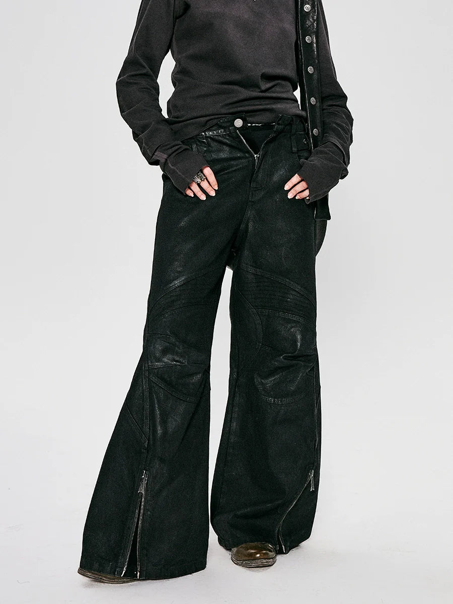 VINTAGE BLACK DENIM TROUSERS