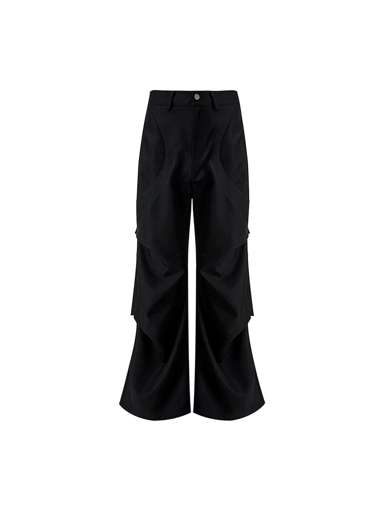 DECONSTRUCTED BLACK CASUAL PANTS