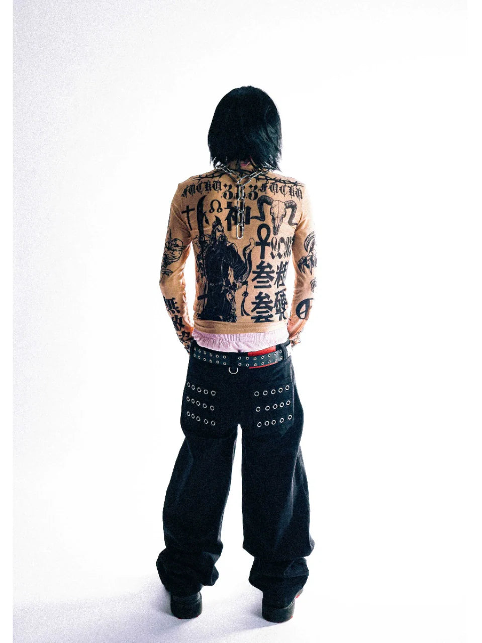 METALLIC POCKETED JEANS