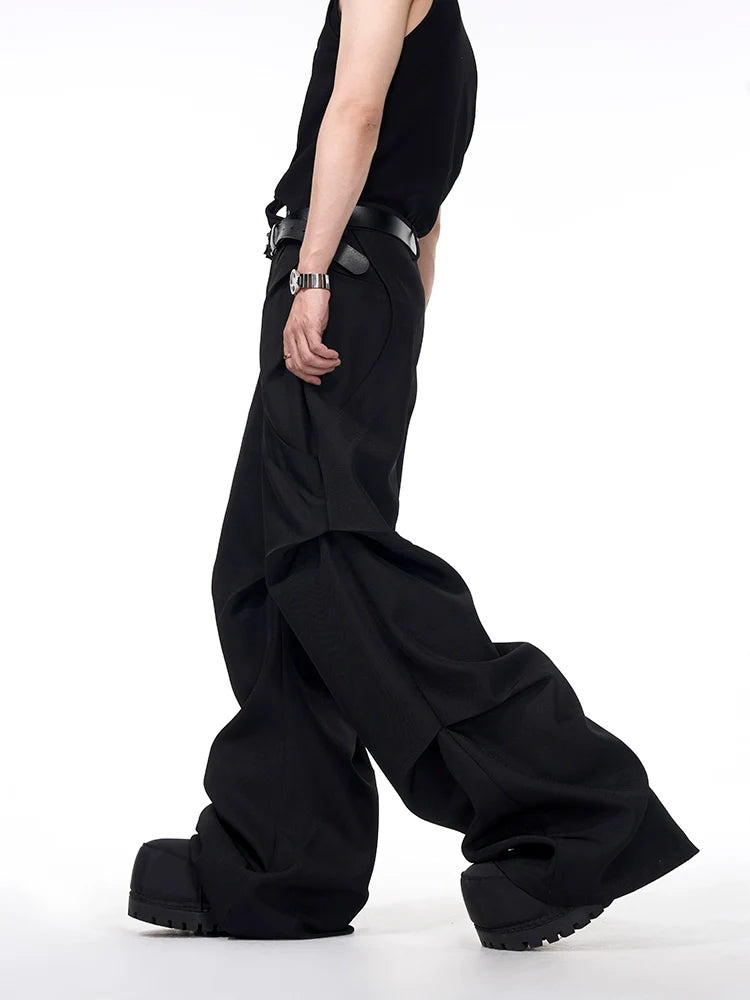 DECONSTRUCTED BLACK CASUAL PANTS