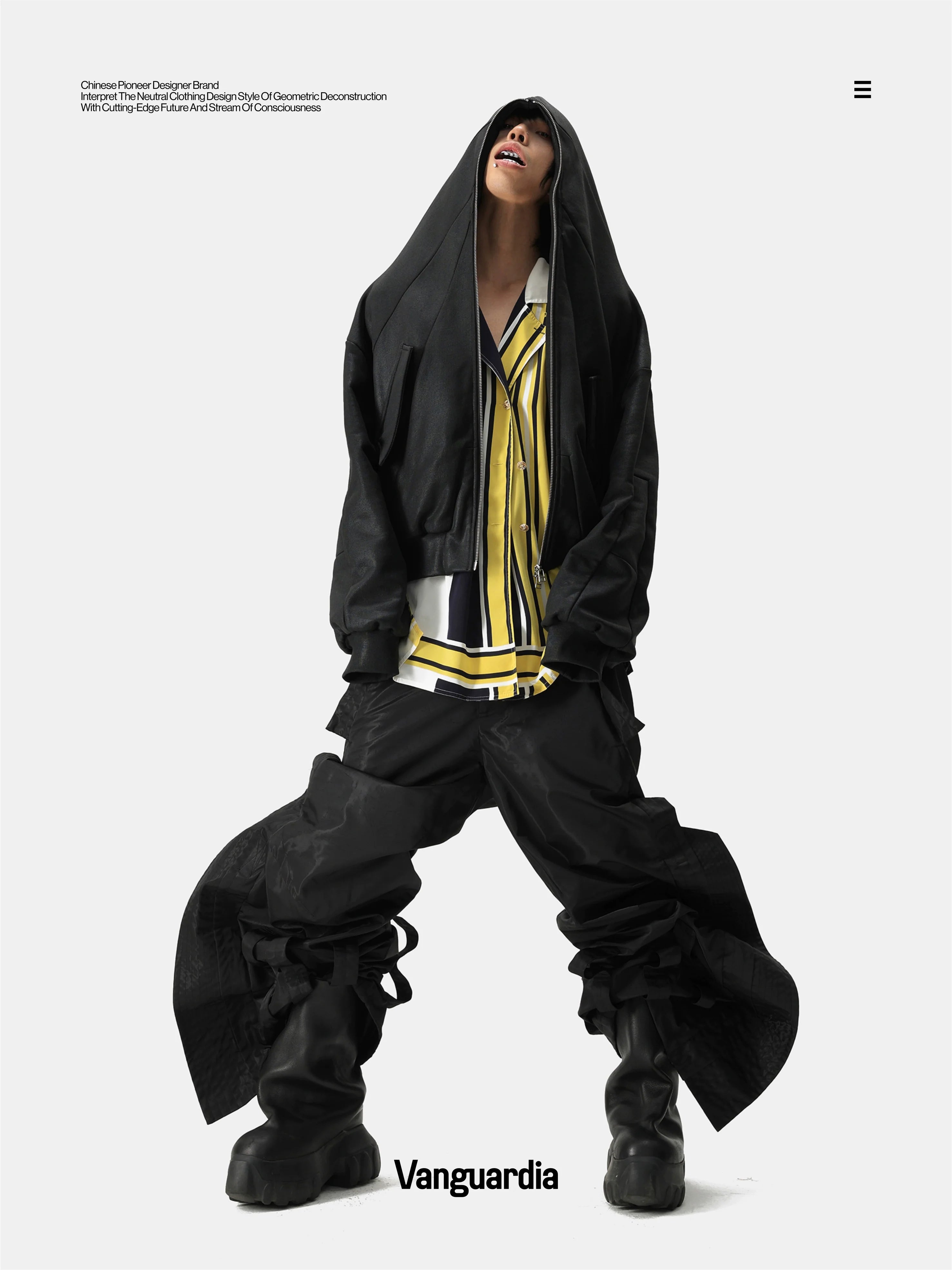 DECONSTRUCTED LIQUID METAL PANTS