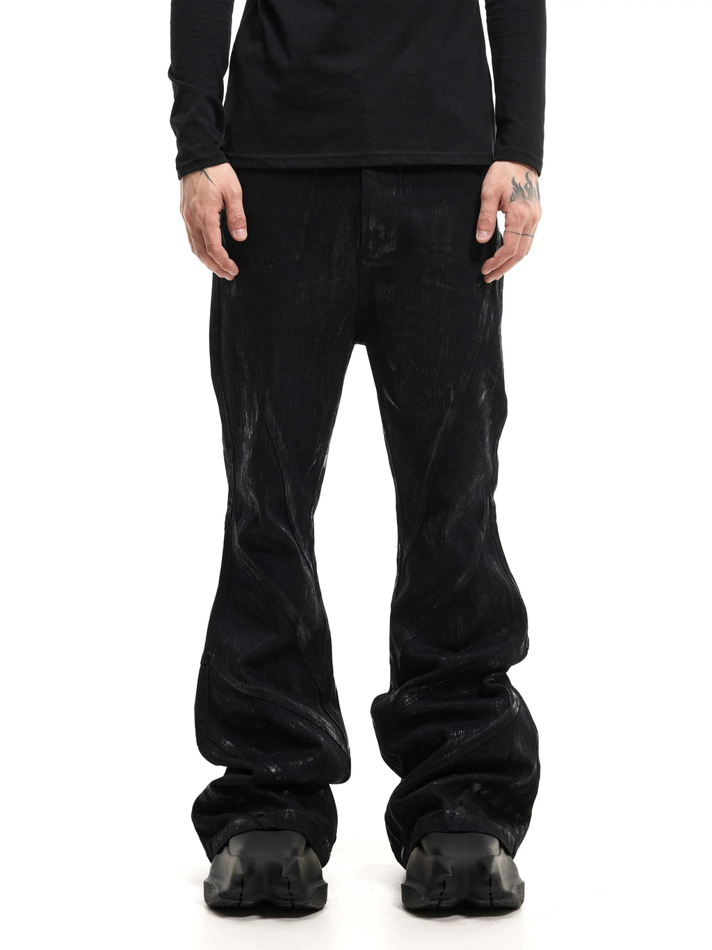 SLIM FLARE DENIM PANTS