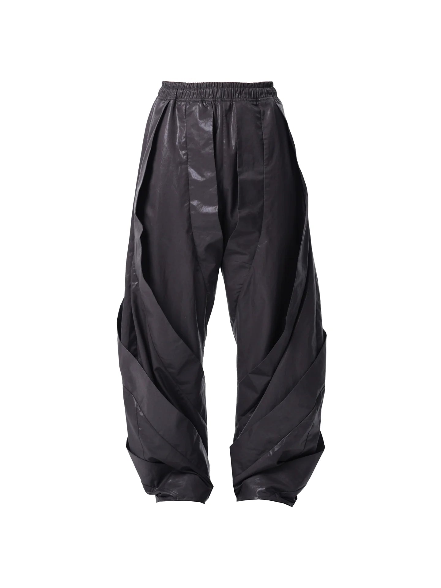 SPIRAL WAXED CASUAL PANTS