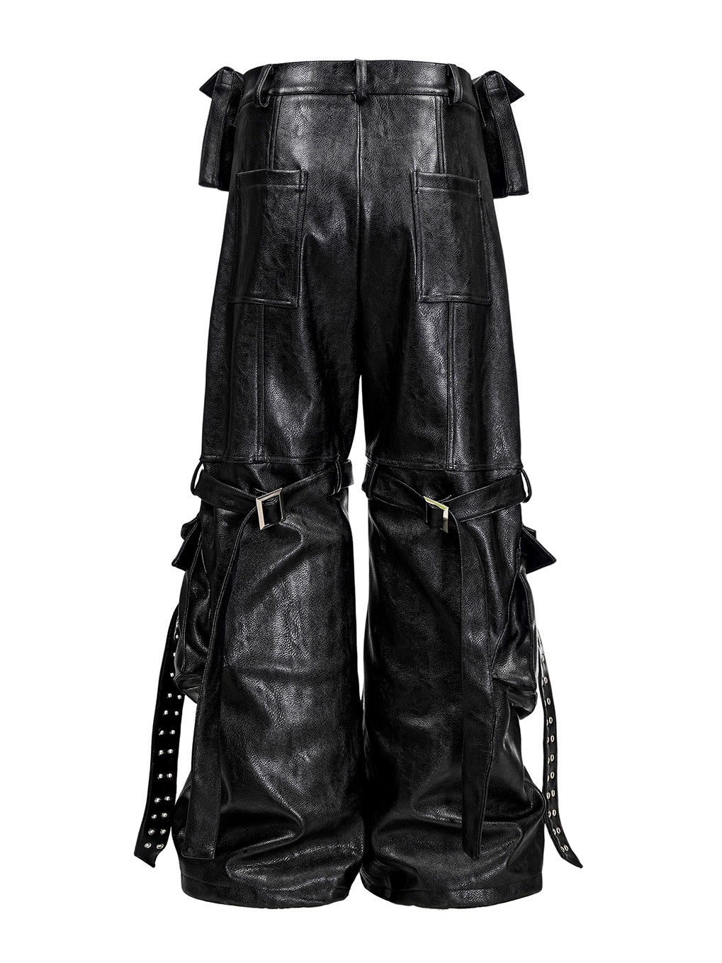 DOUBLE WAIST LEATHER PANTS