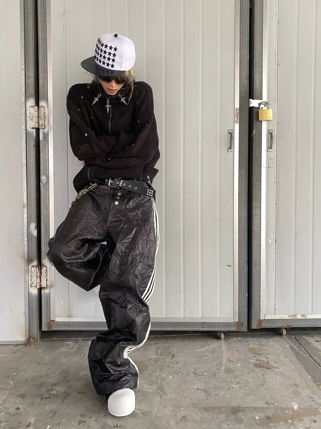 HOLLOW OUT HOODED KNIT CARDIGAN