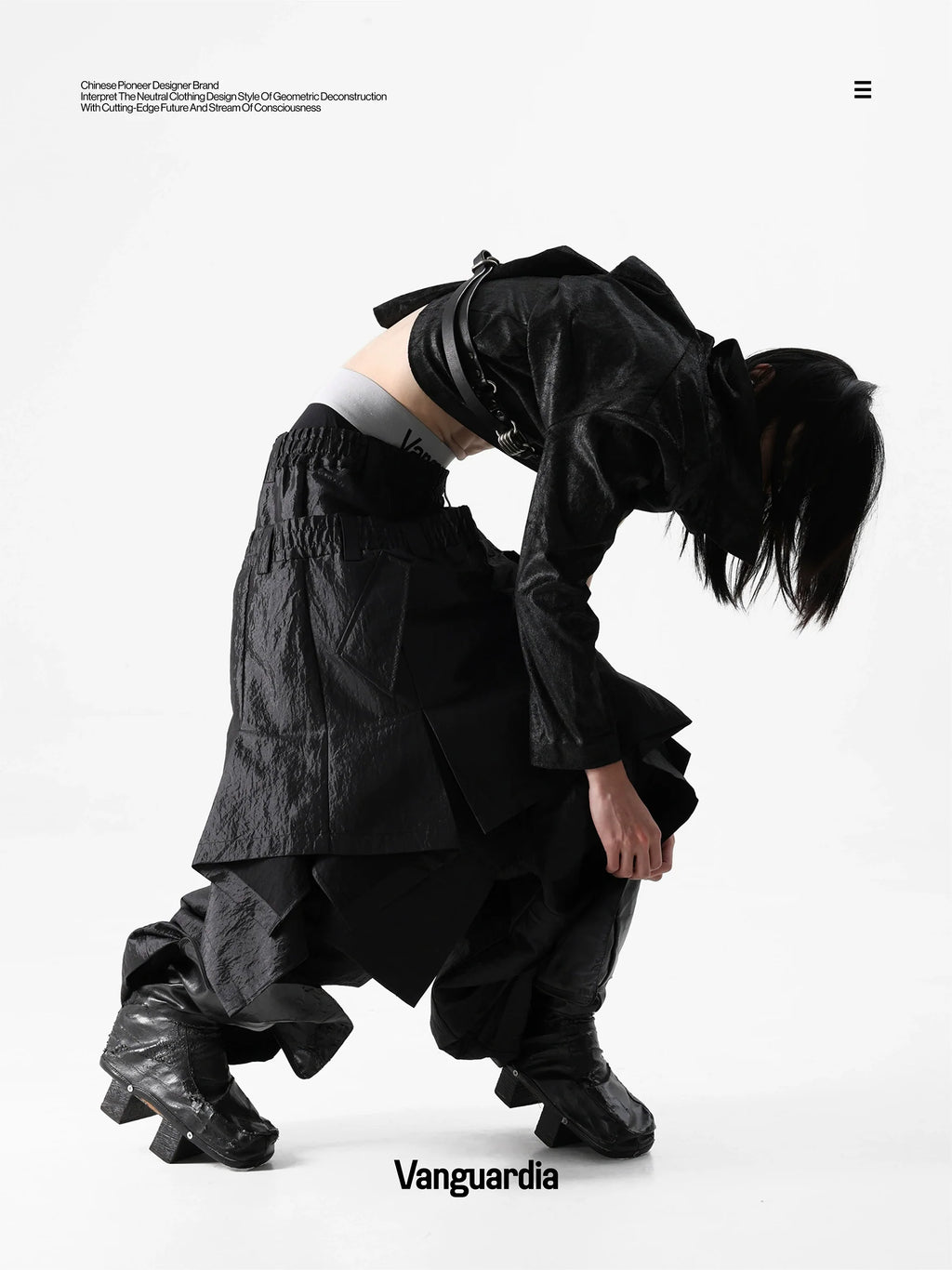 METALLIC BLACK CULOTTES PANTS