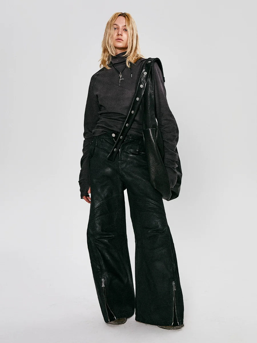 VINTAGE BLACK DENIM TROUSERS
