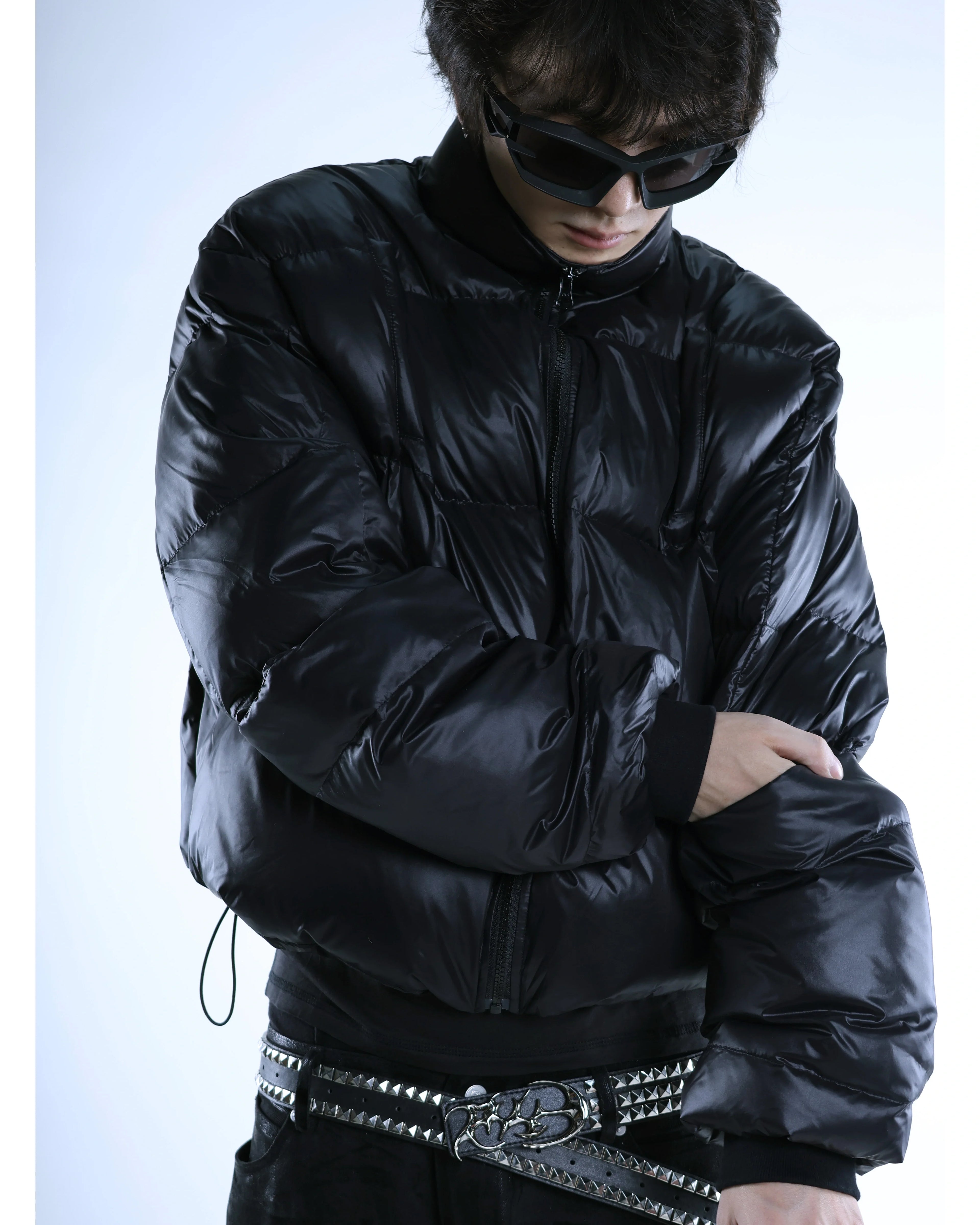 LOOSE DOWN JACKET WITH DRAWSTRING
