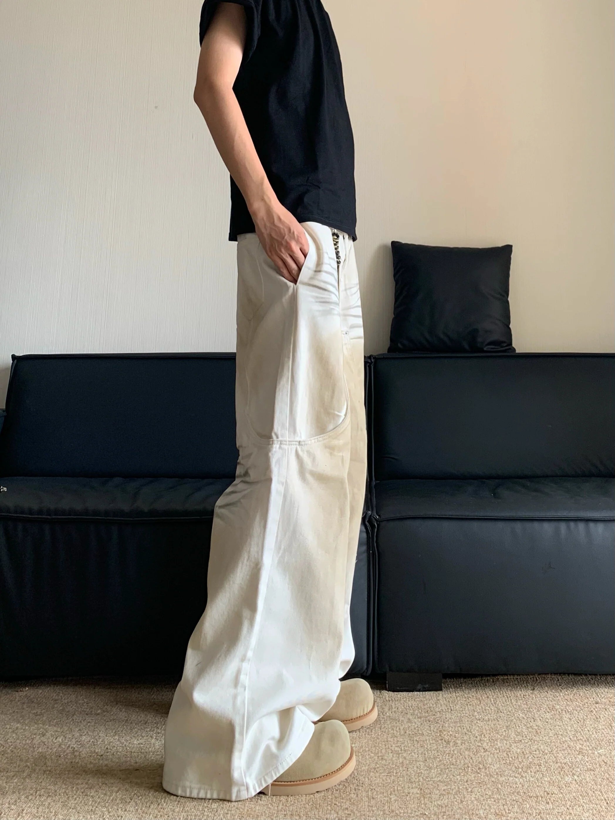 CABBAGE CASUAL WIDE-LEG PANTS