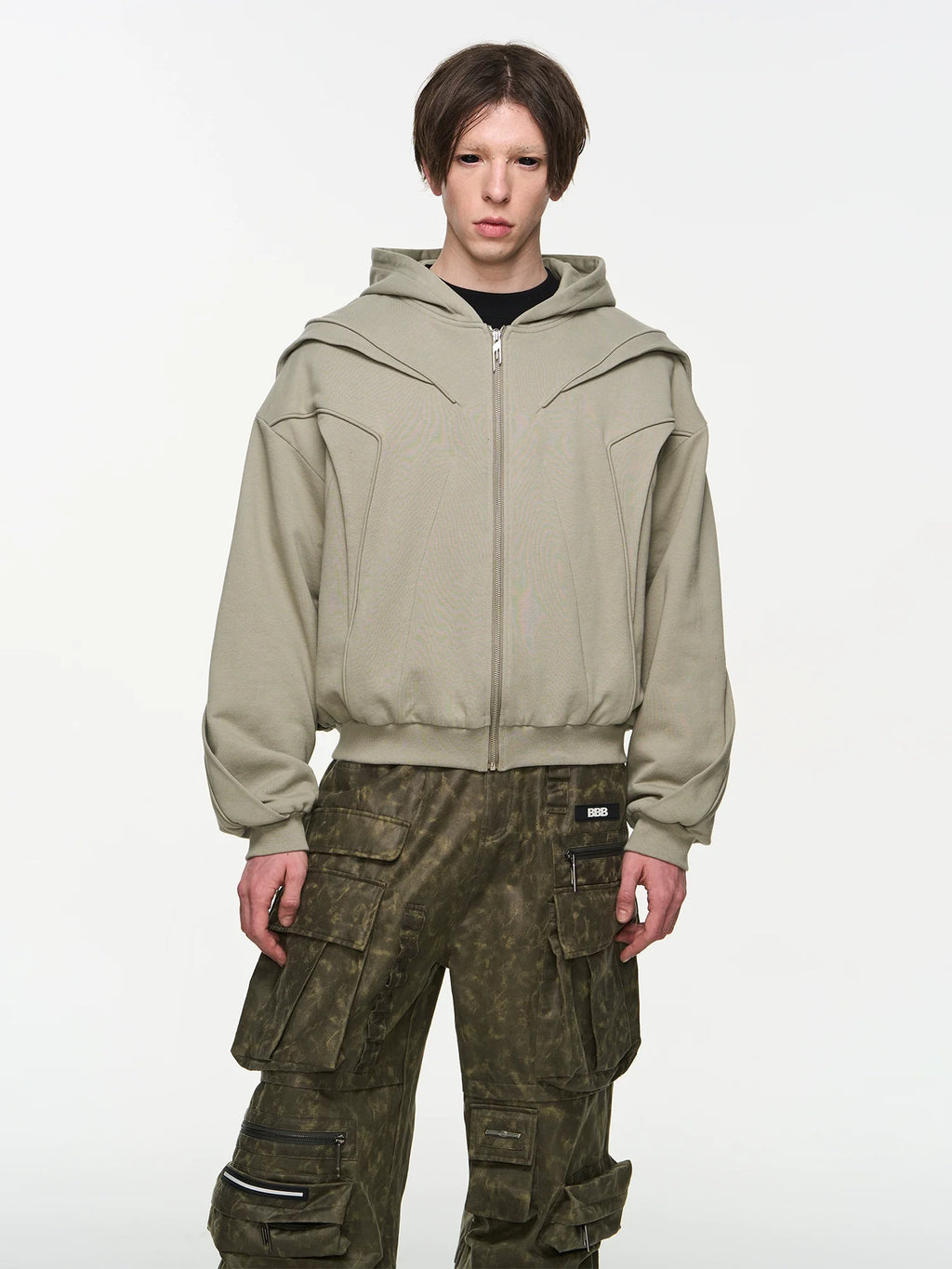 LAYERED SPRING HOODED JACKET