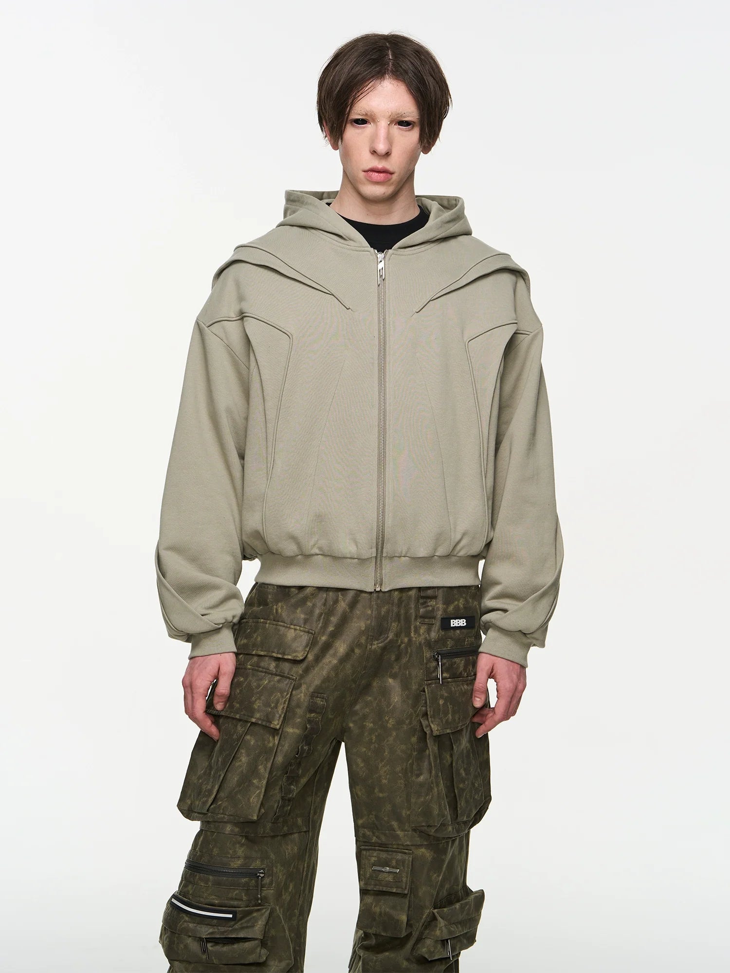 LAYERED SPRING HOODED JACKET