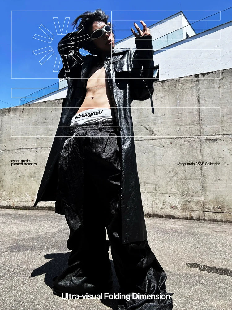 QUICK DRY BLACK WIDE LEG PANTS