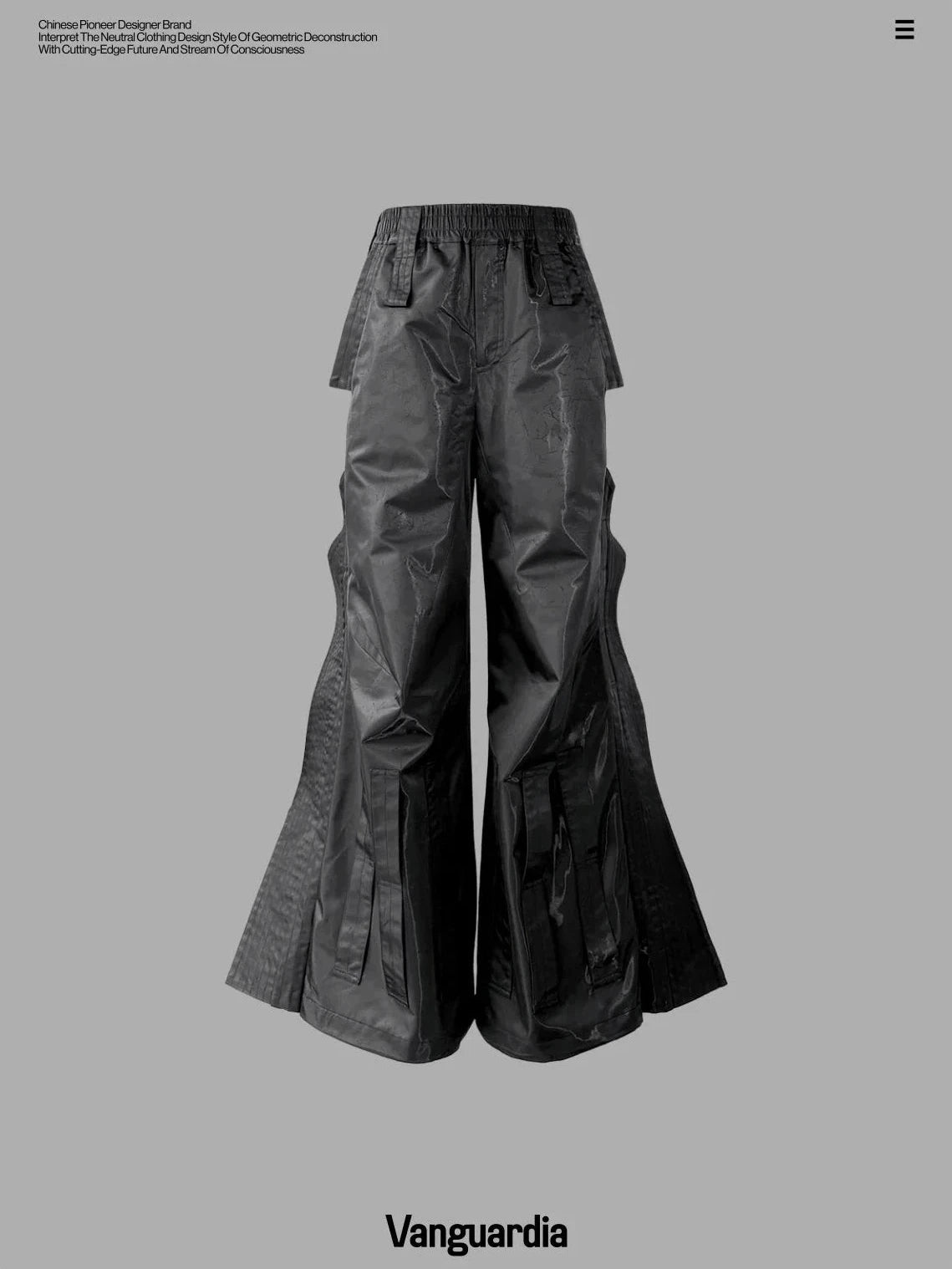 DECONSTRUCTED LIQUID METAL PANTS