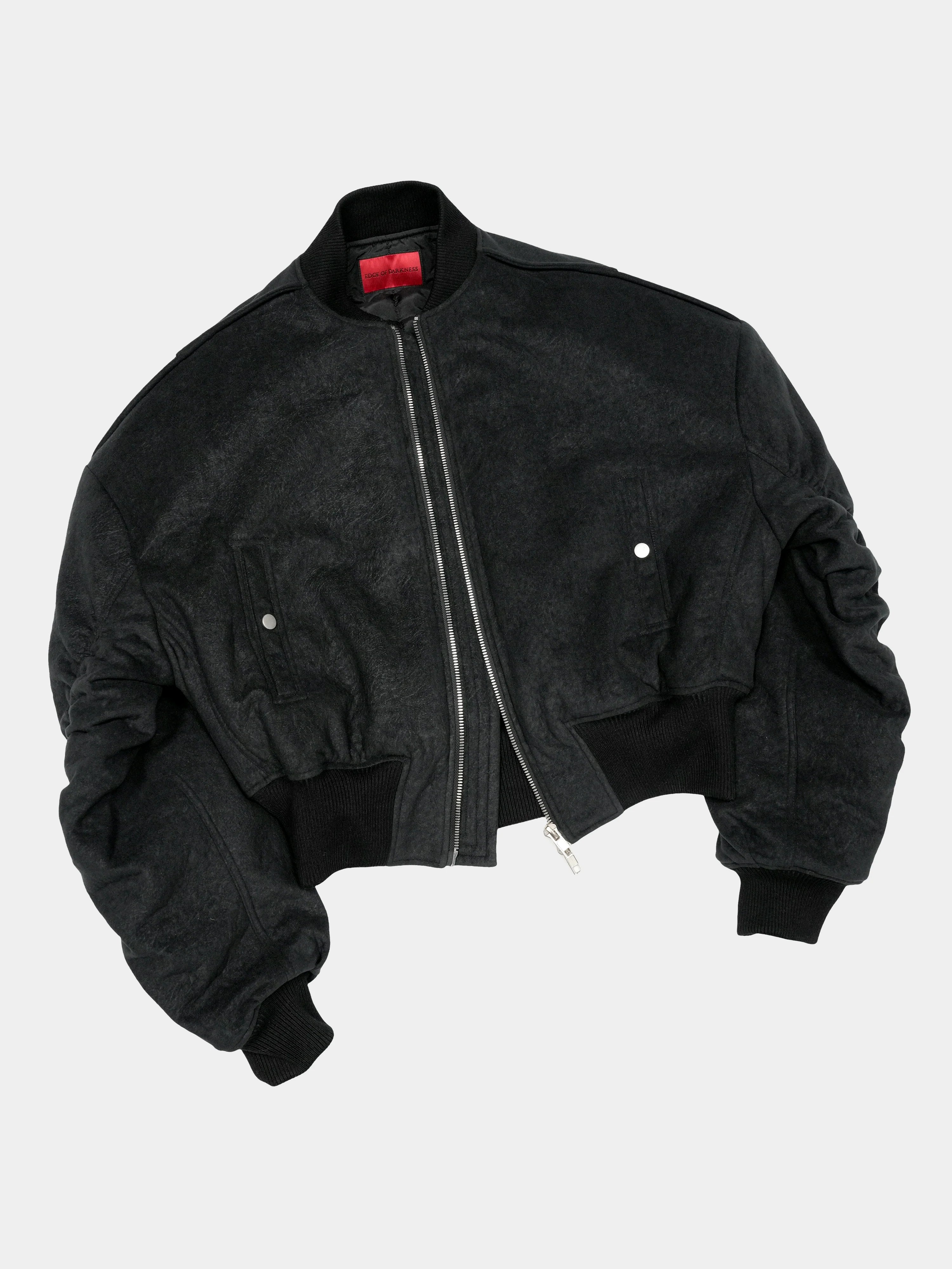 DARK PLEATED SLEEVE JACKET