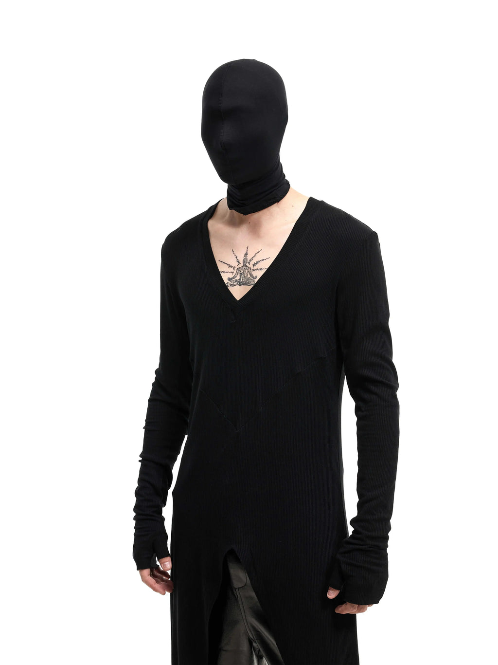 V-NECK KNIT LONG SLEEVE SHIRT