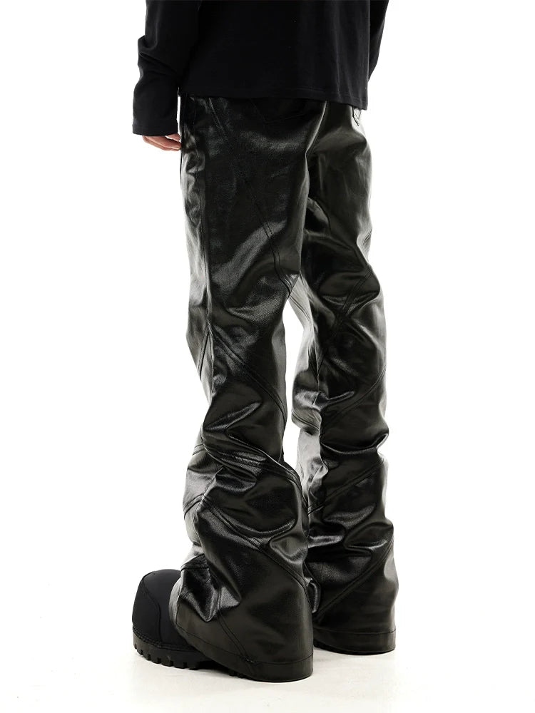 SHINY SLIMMING FLARED PANTS