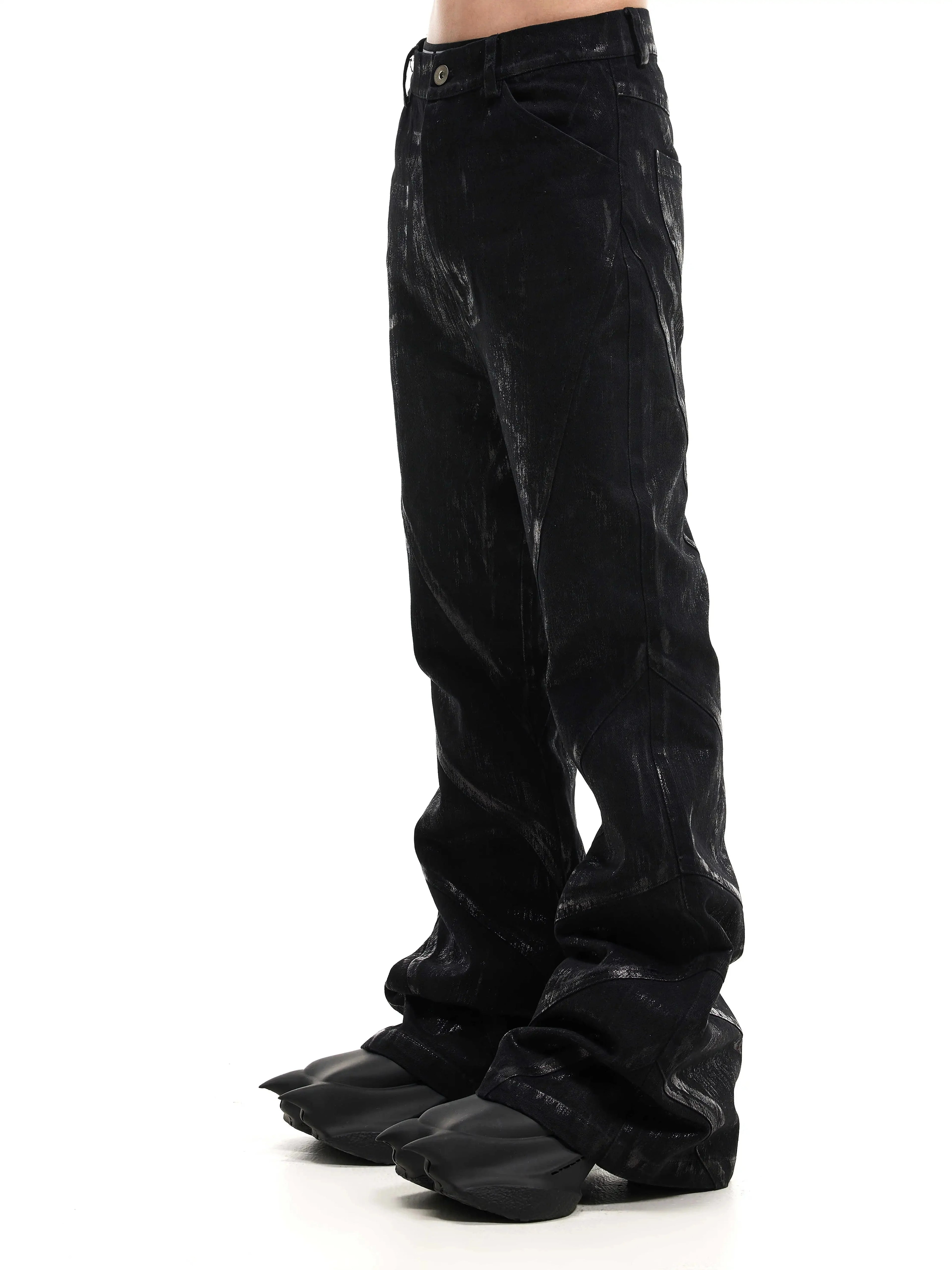 SLIM FLARE DENIM PANTS