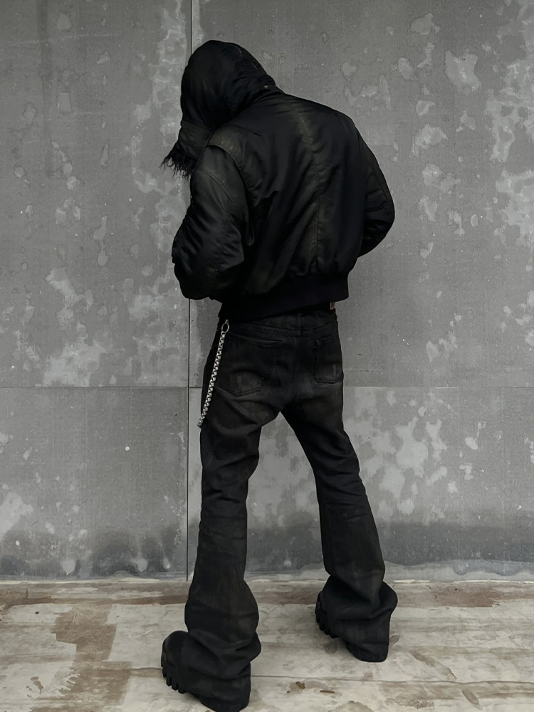 MUD-DYED BOMBER JACKET