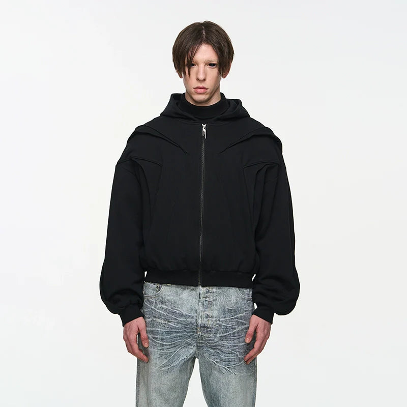 LAYERED SPRING HOODED JACKET