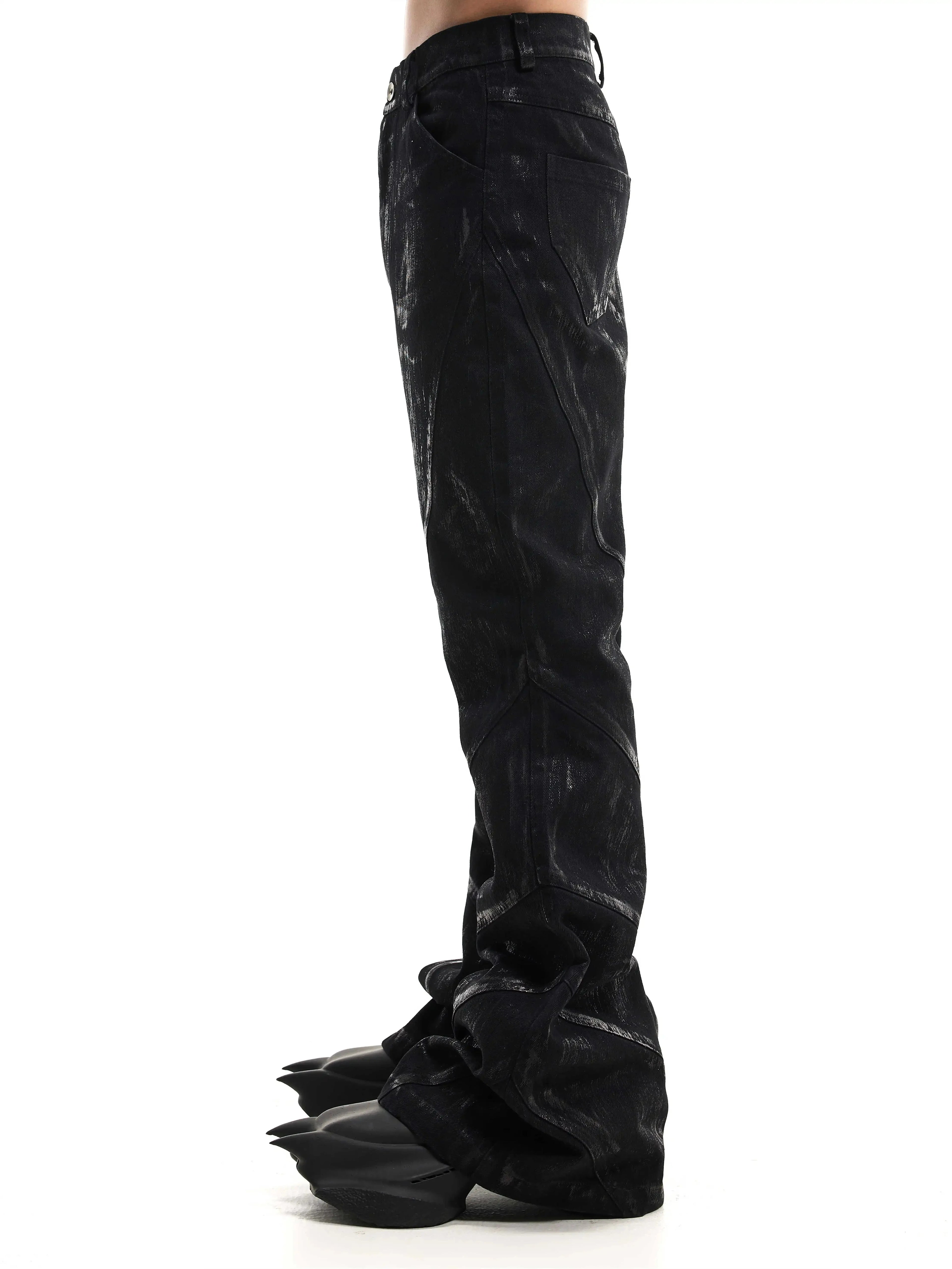 SLIM FLARE DENIM PANTS