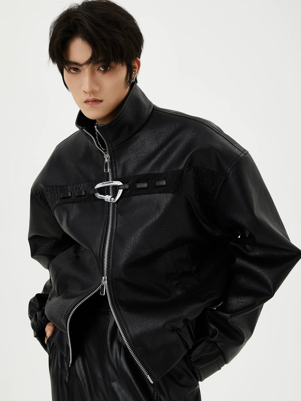 DOUBLE ZIPPER BIKER JACKET