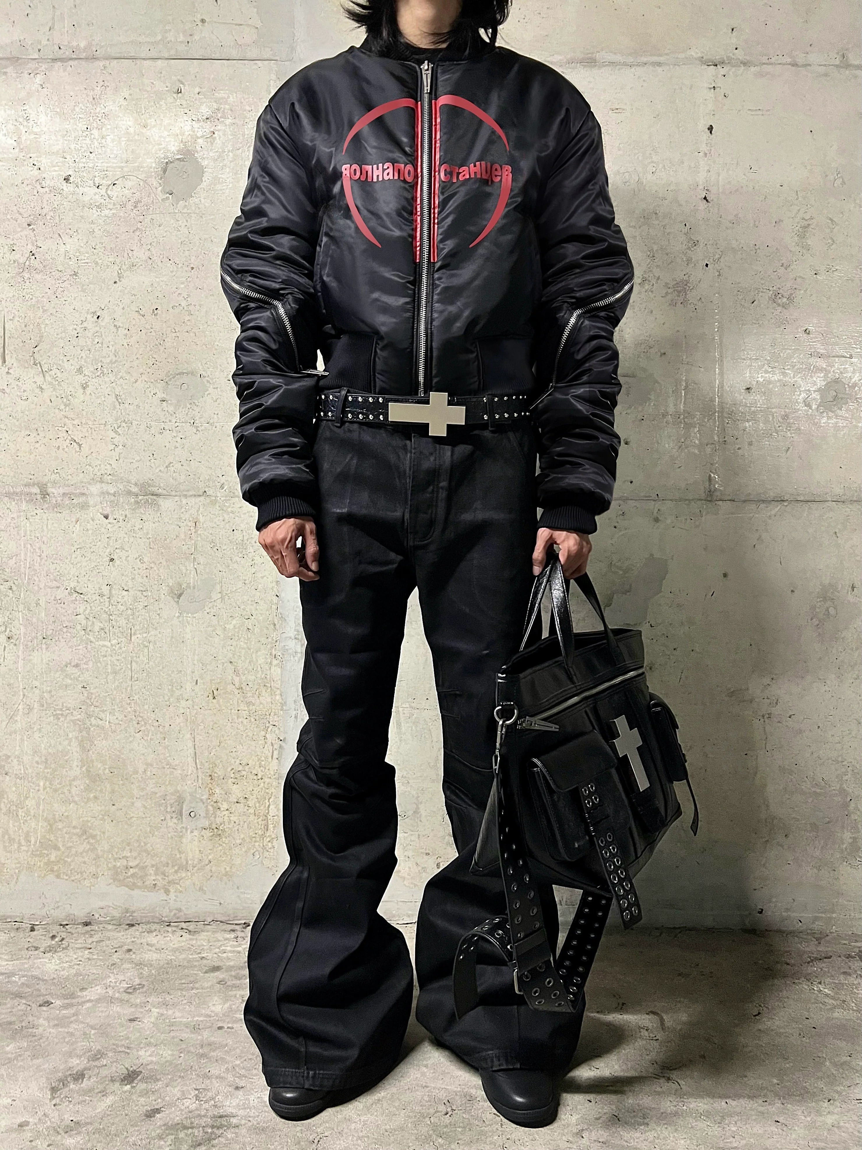 OVERSIZED BOMBER JACKET WITH ZIPPER