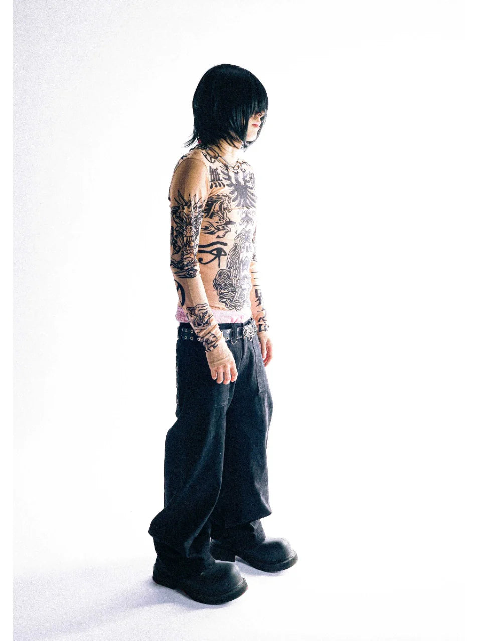 METALLIC POCKETED JEANS