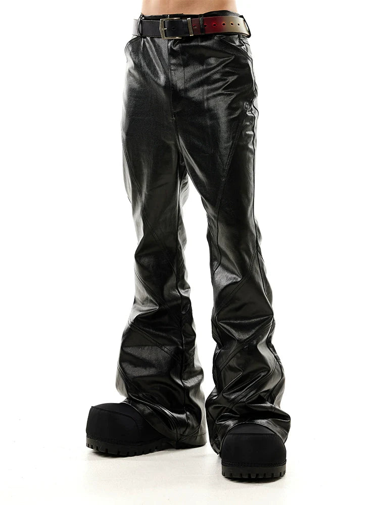 SHINY SLIMMING FLARED PANTS