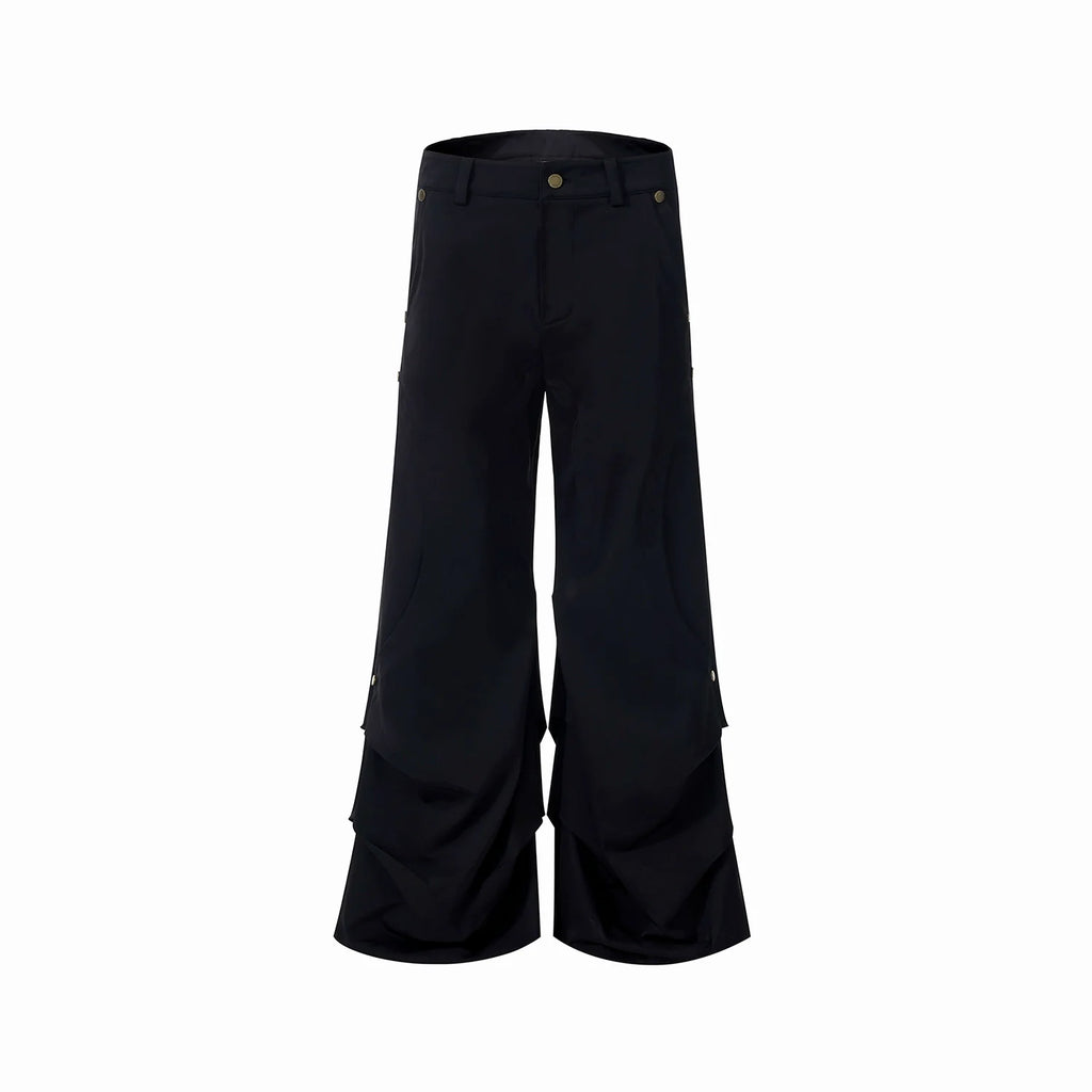 CASUAL STACKED WIDE-LEG PANTS