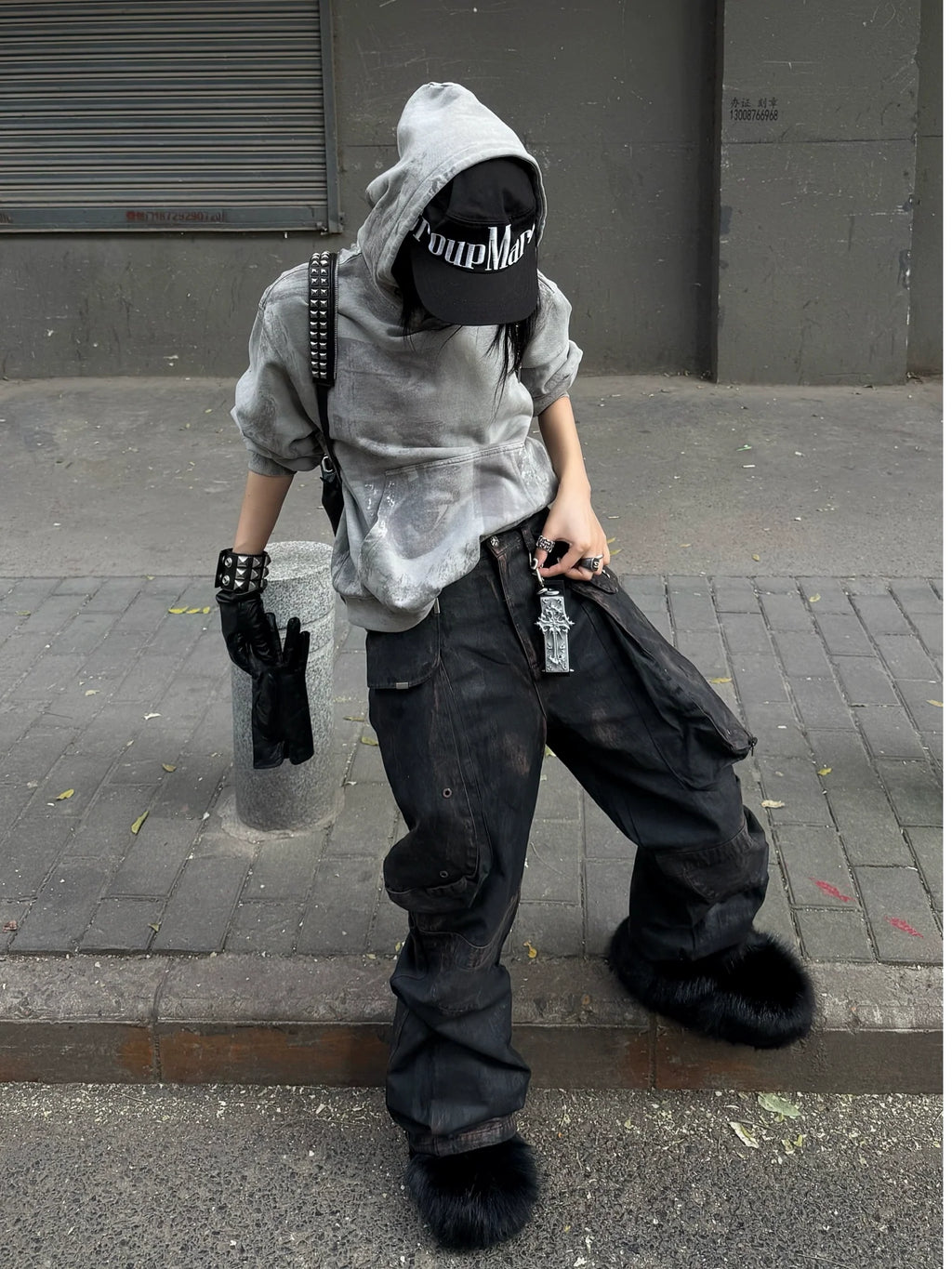 AGED SPRAY PAINT HOODIE