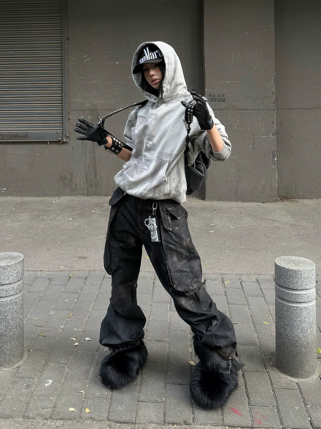 AGED SPRAY PAINT HOODIE