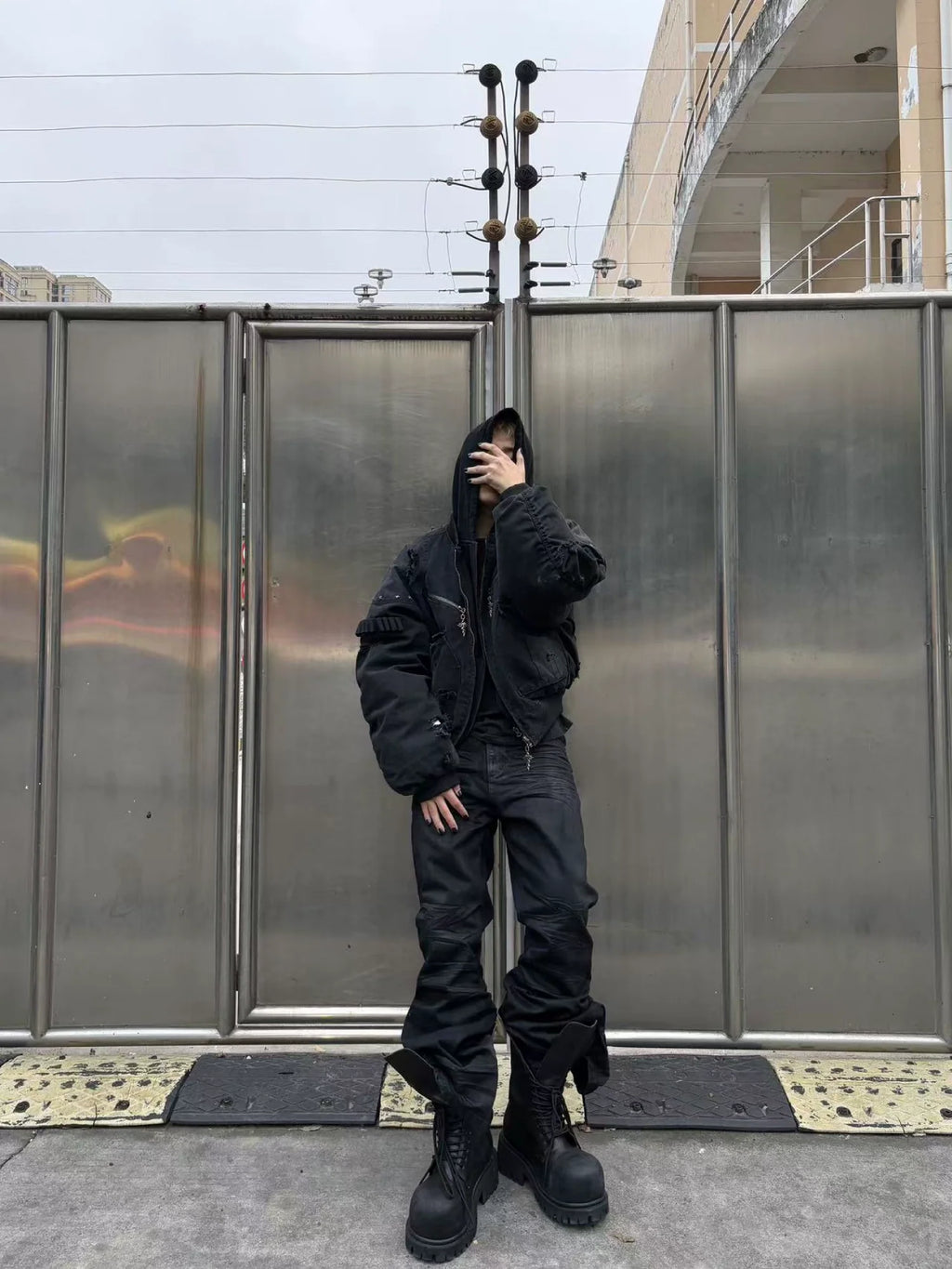 LAYERED BOMBER FLIGHT JACKET