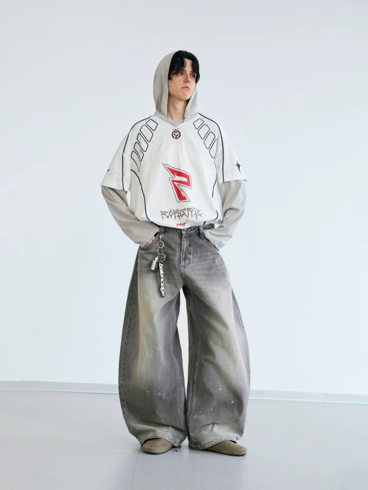 INK SPLASH WIDE-LEG JEANS