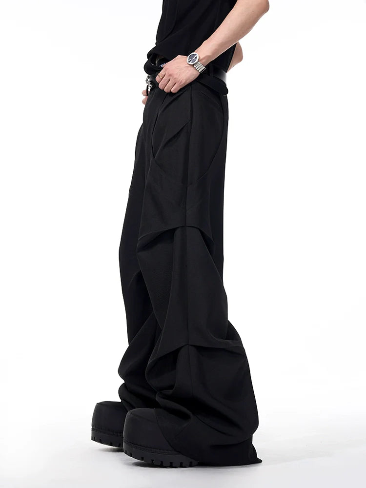 DECONSTRUCTED BLACK CASUAL PANTS