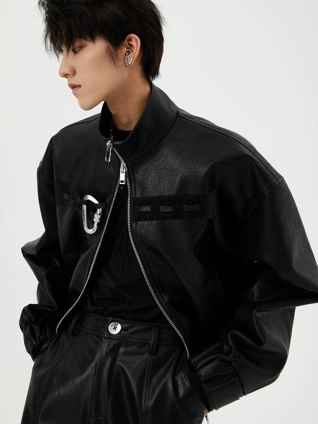 DOUBLE ZIPPER BIKER JACKET