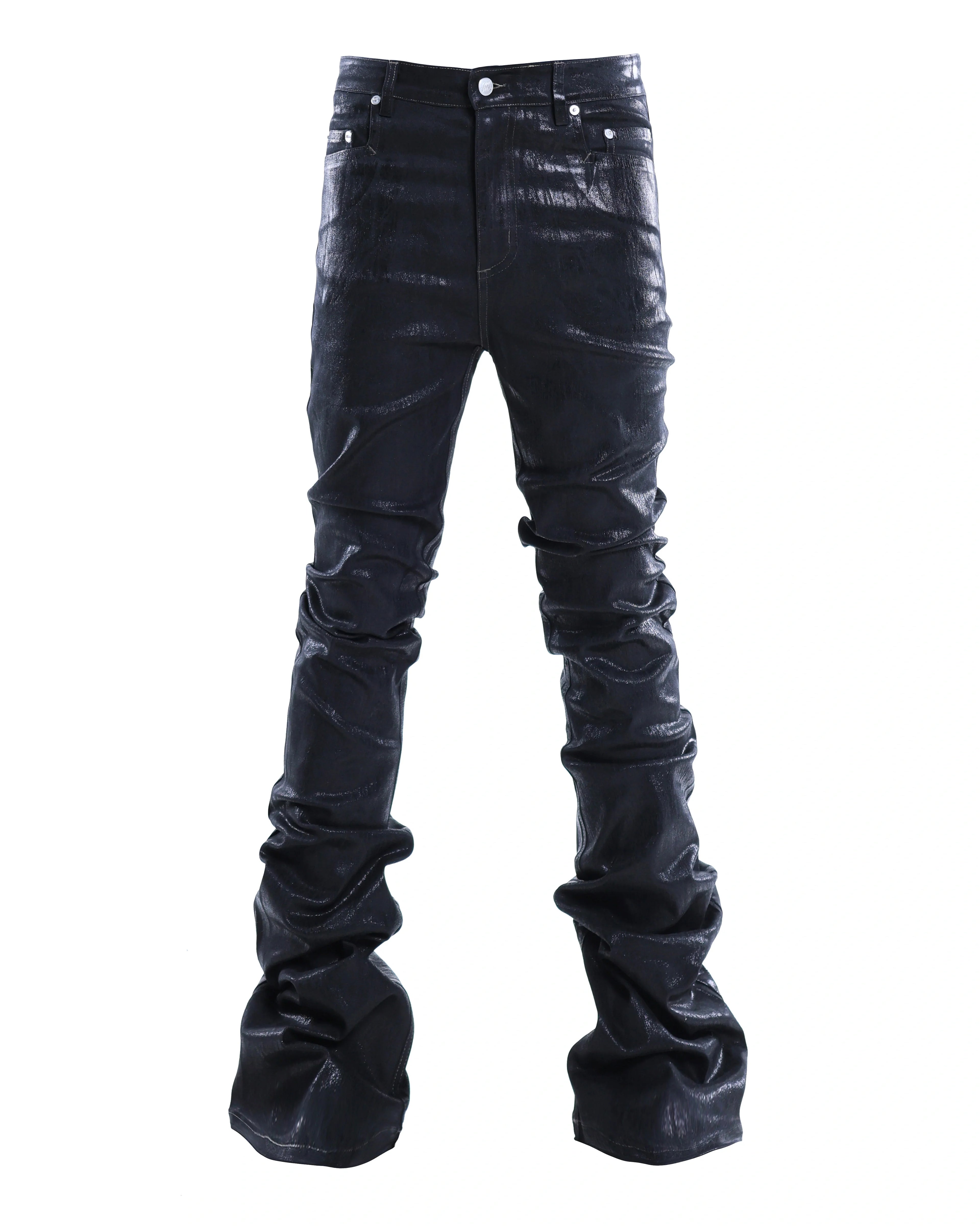COATED BOOTCUT PANTS