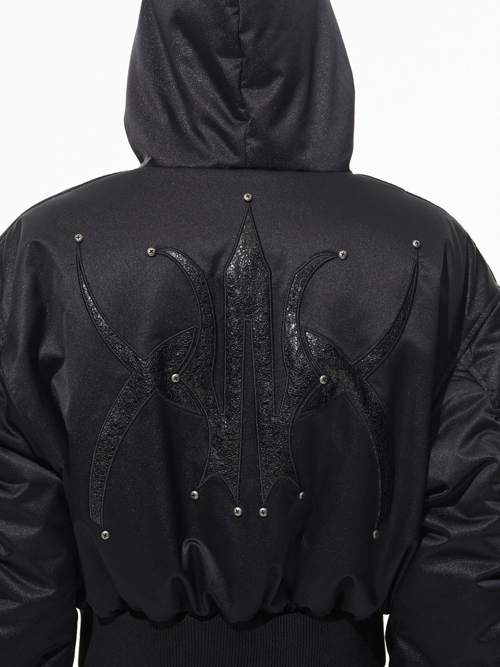 LUXURY HOODED STUDDED JACKET