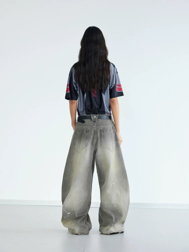 INK SPLASH WIDE-LEG JEANS