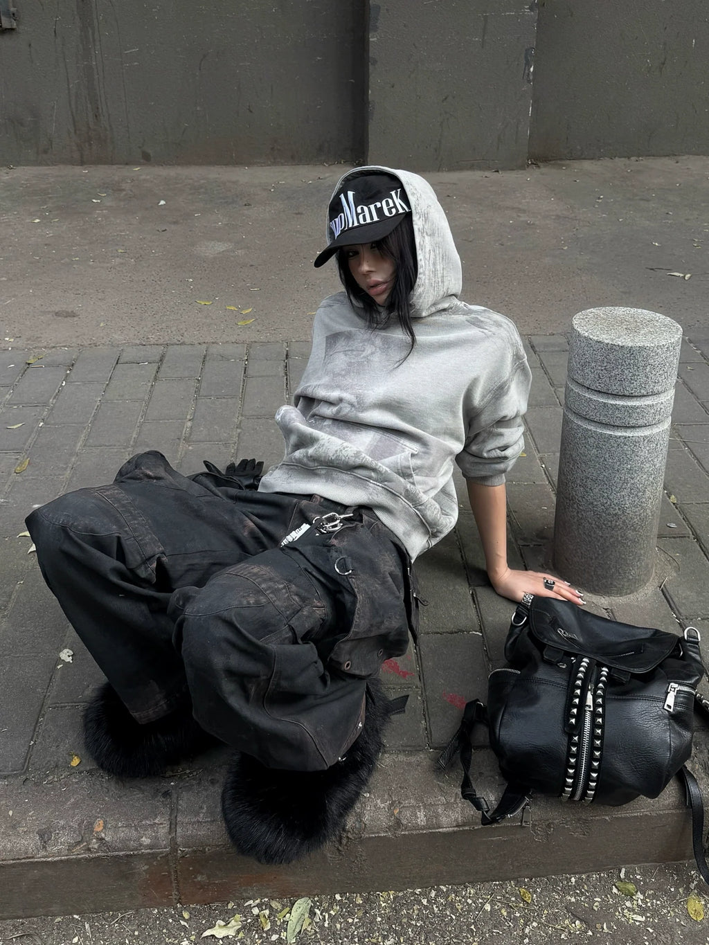 AGED SPRAY PAINT HOODIE