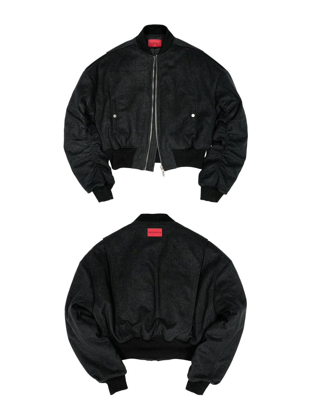 DARK PLEATED SLEEVE JACKET